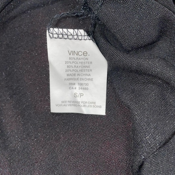 VINCE | Transparent Transparency See Through Black Top B91 - Picture 6 of 7